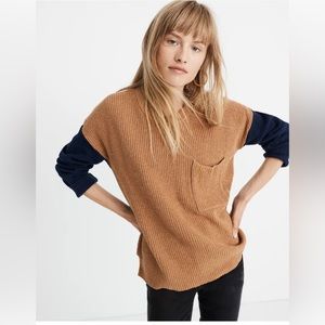 Madewell Thompson Pocket Pullover Sweater in Colorblock